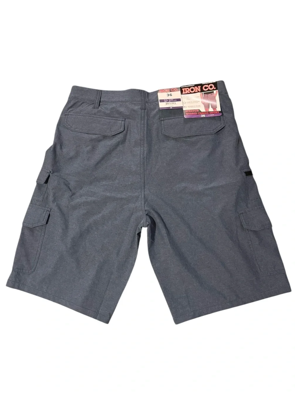 Iron Co. Stretch Hybrid Cargo Shorts - Blue